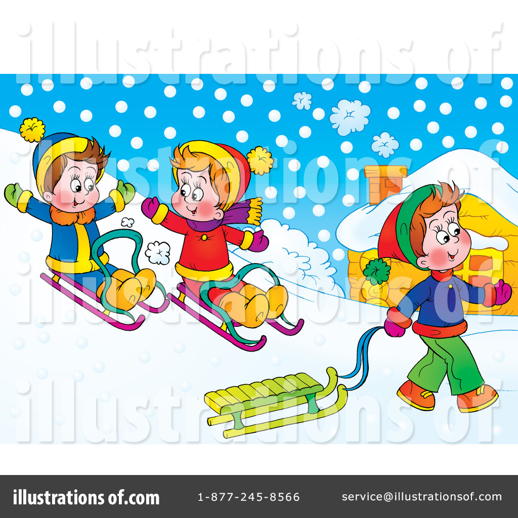 Sledding Clipart #32365.