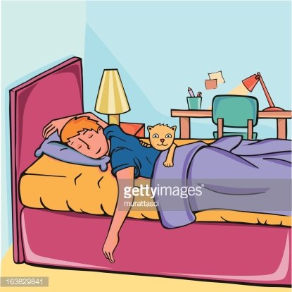 Sleeping Boy Clipart Image.