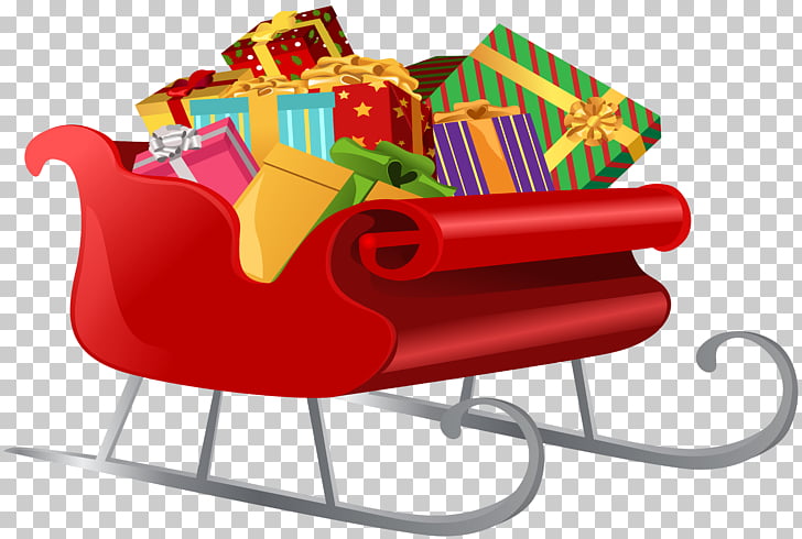 Santa Claus\'s reindeer Sled Gift , Santa Sleigh with Gifts.