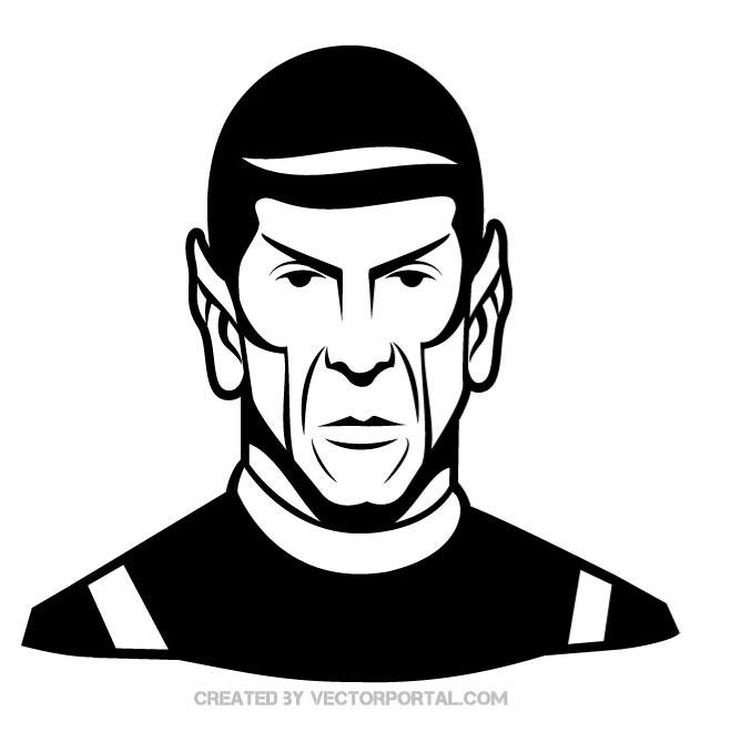 Mr.Spock Portrait Free Vector.