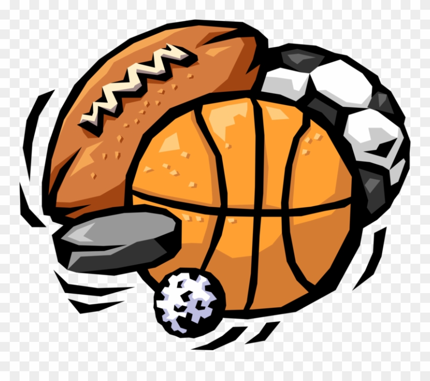 Vector Illustration Of Sports Balls With Football,.