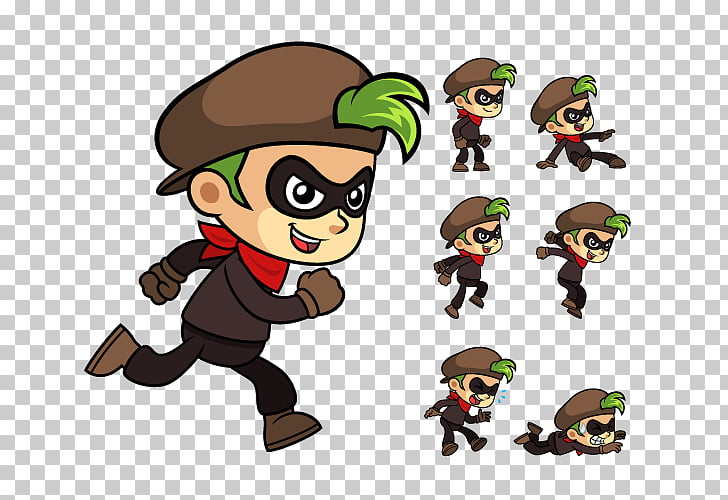 Sprite Animation Game , thief PNG clipart.