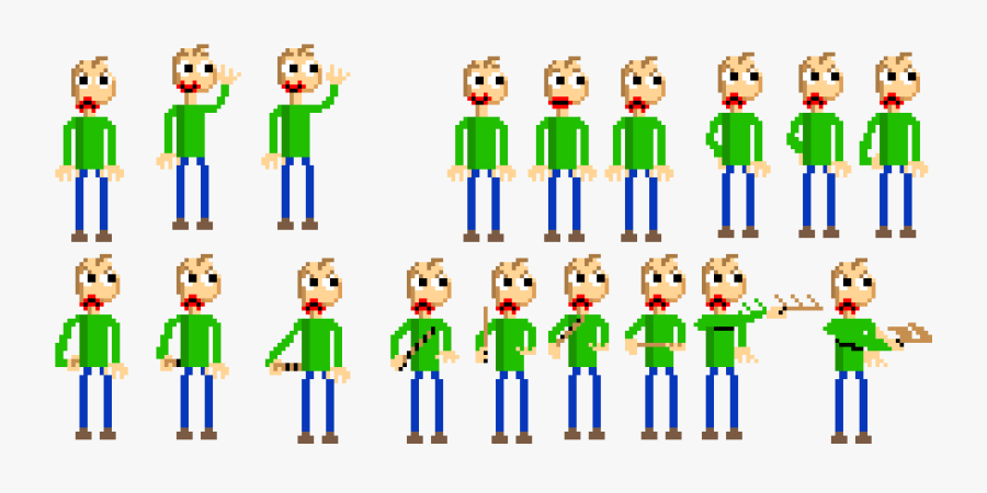 Baldi Sprite Sheet , Free Transparent Clipart.