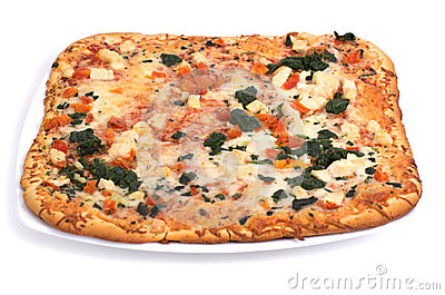 Slice Of Square Pizza Stock Photos.