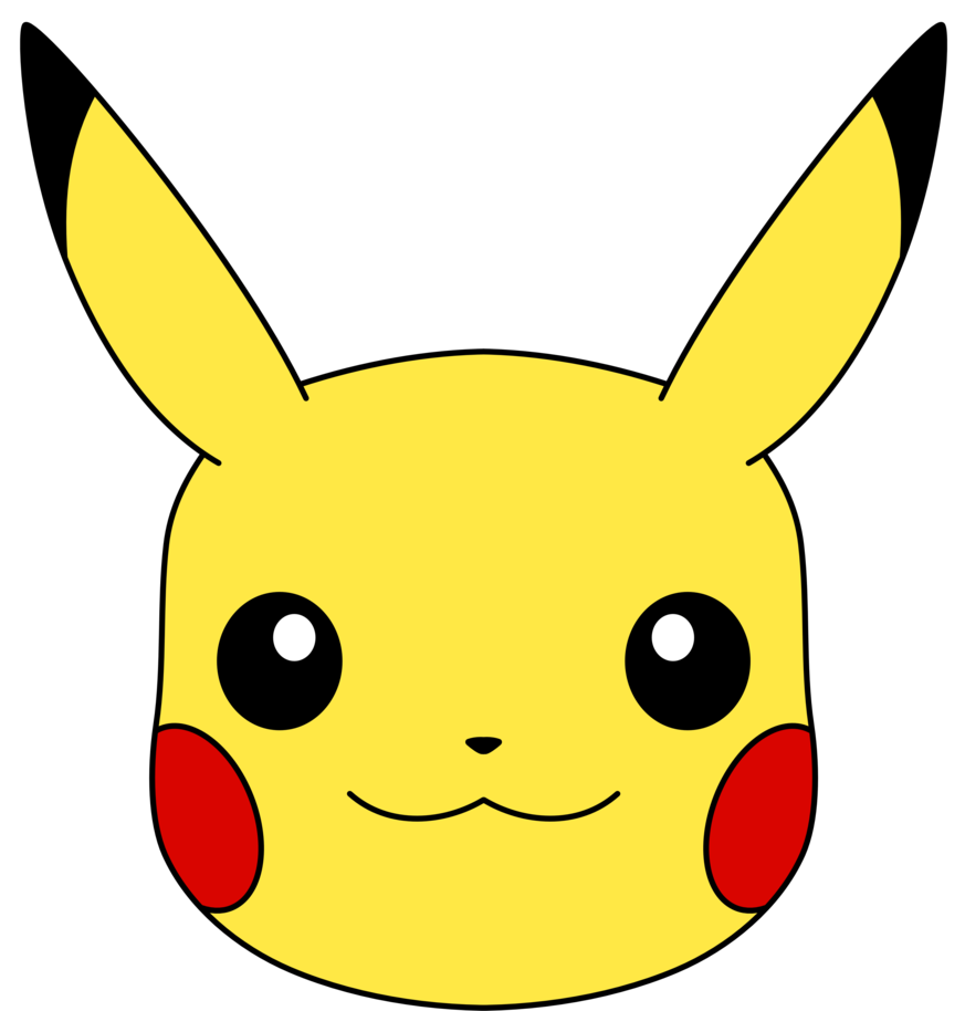 Pikachu Face Clipart.