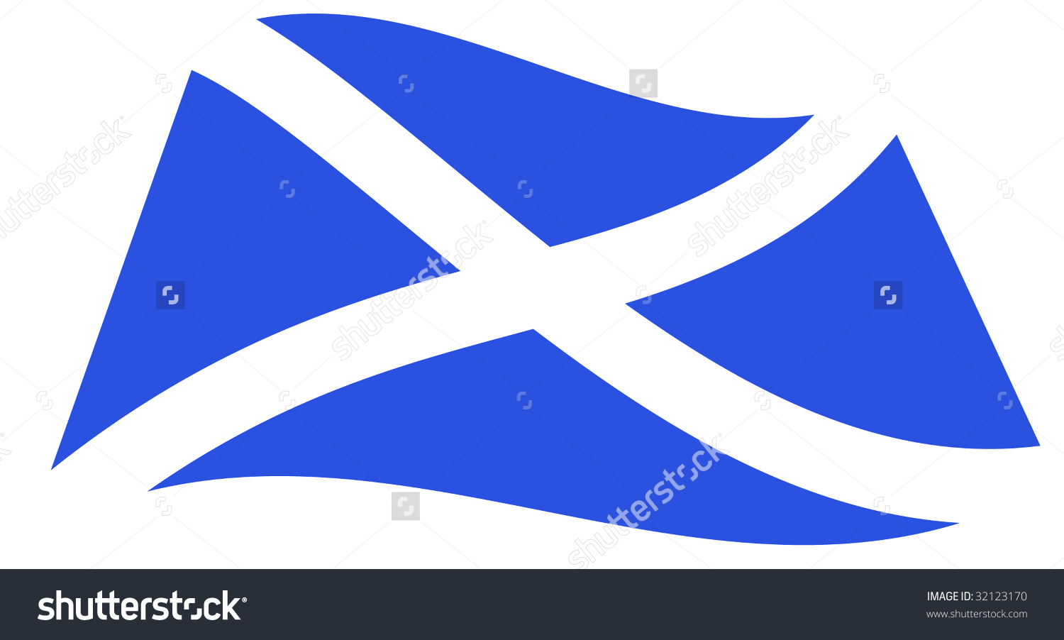 Scottish Flag Saltire Cross St Andrew Stock Vector 32123170.