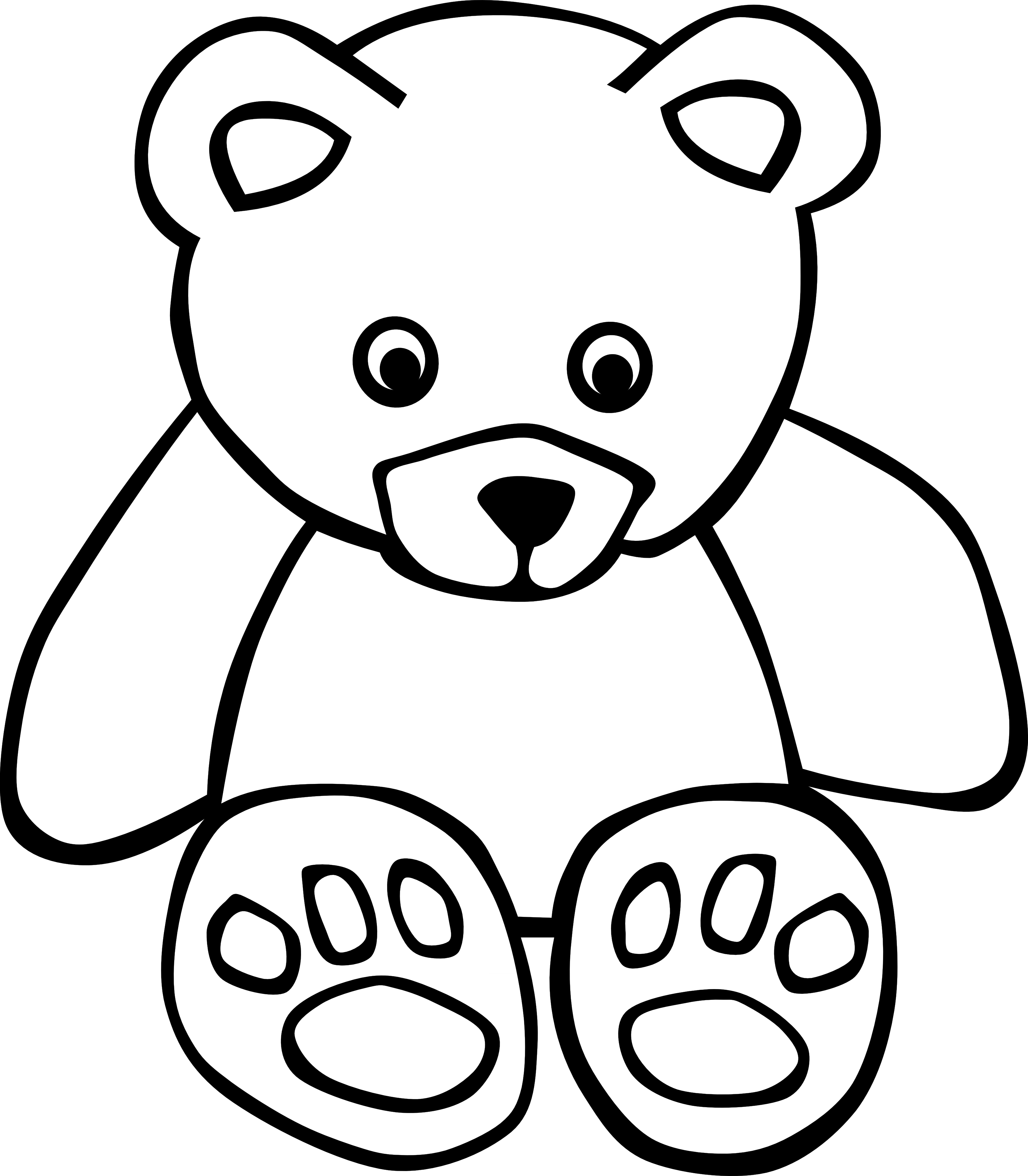 Stuffed animal bear clipart.