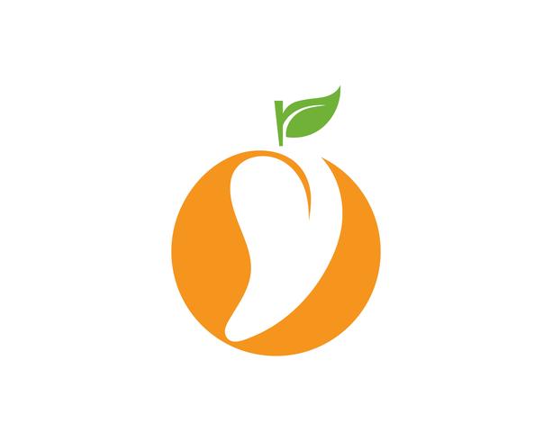 Mango in flat style. Mango vector logo. Mango.