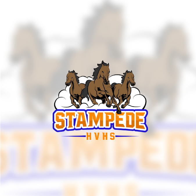 Design a cool logo for our school spirit club, The Stampede.