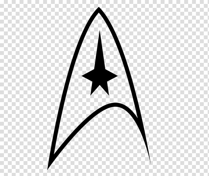 Black Star Trek logo, Logo Star Trek Starfleet Symbol, decal.