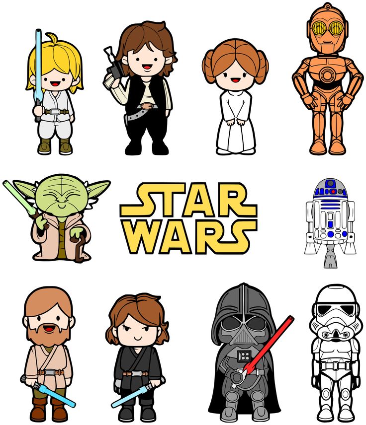 Star wars characters clipart.