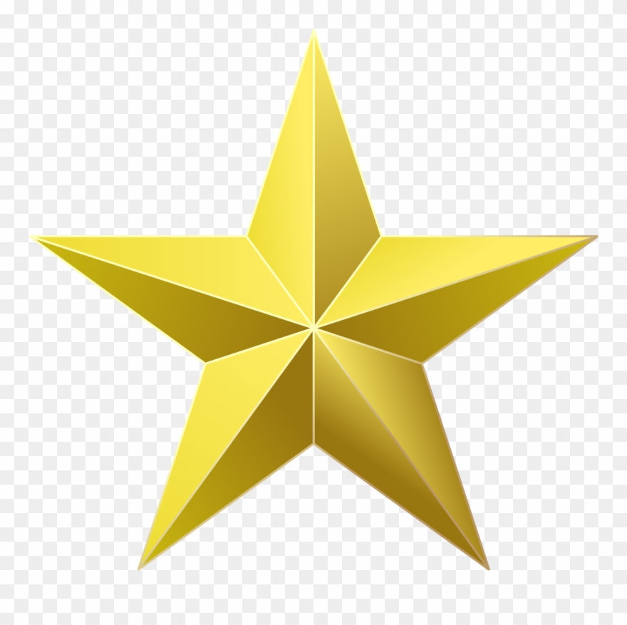 Clip Art Gold Star Award Image.