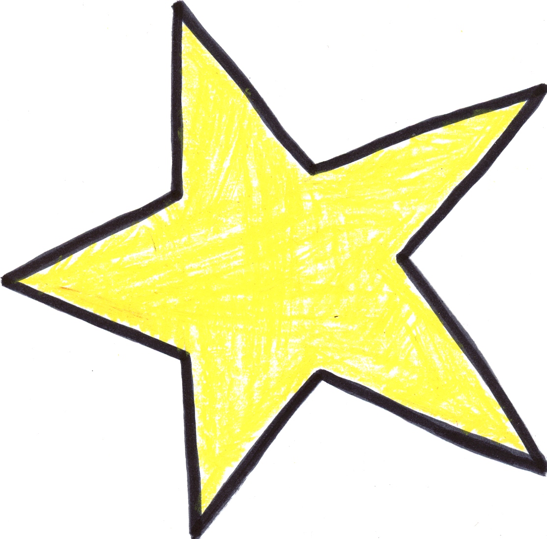 Hand drawn star clipart.