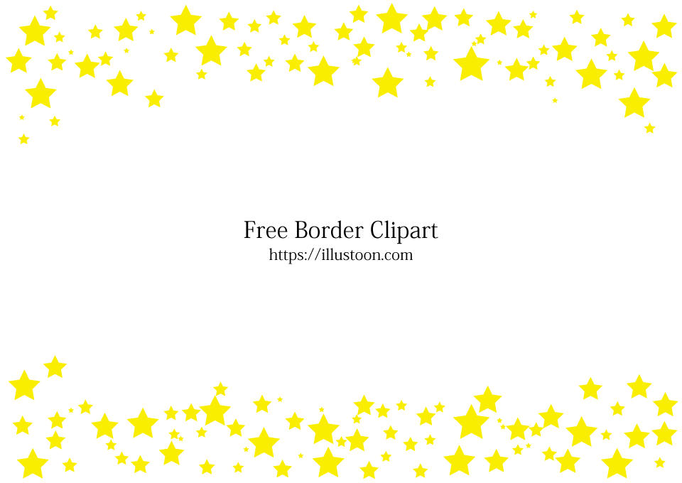 Free Many Stars Border Image｜Illustoon.