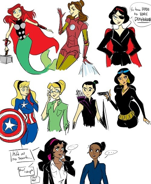 DISNEY PRINCESS AVENGERS ASSEMBLE! Ariel.