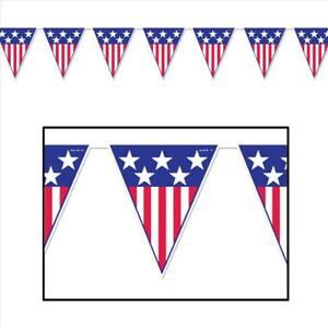 Details about Stars And Stripes Pennant Banner.