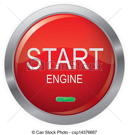 Vector of Engine Start Glossy Button,EPS10 Vector illustration.