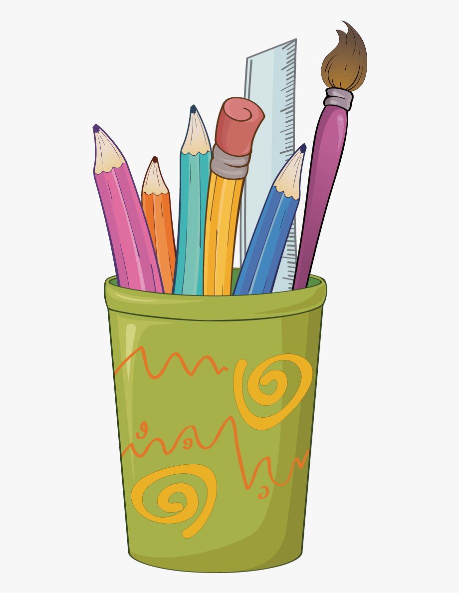 Paper Colored Pencil Drawing Clip Art.