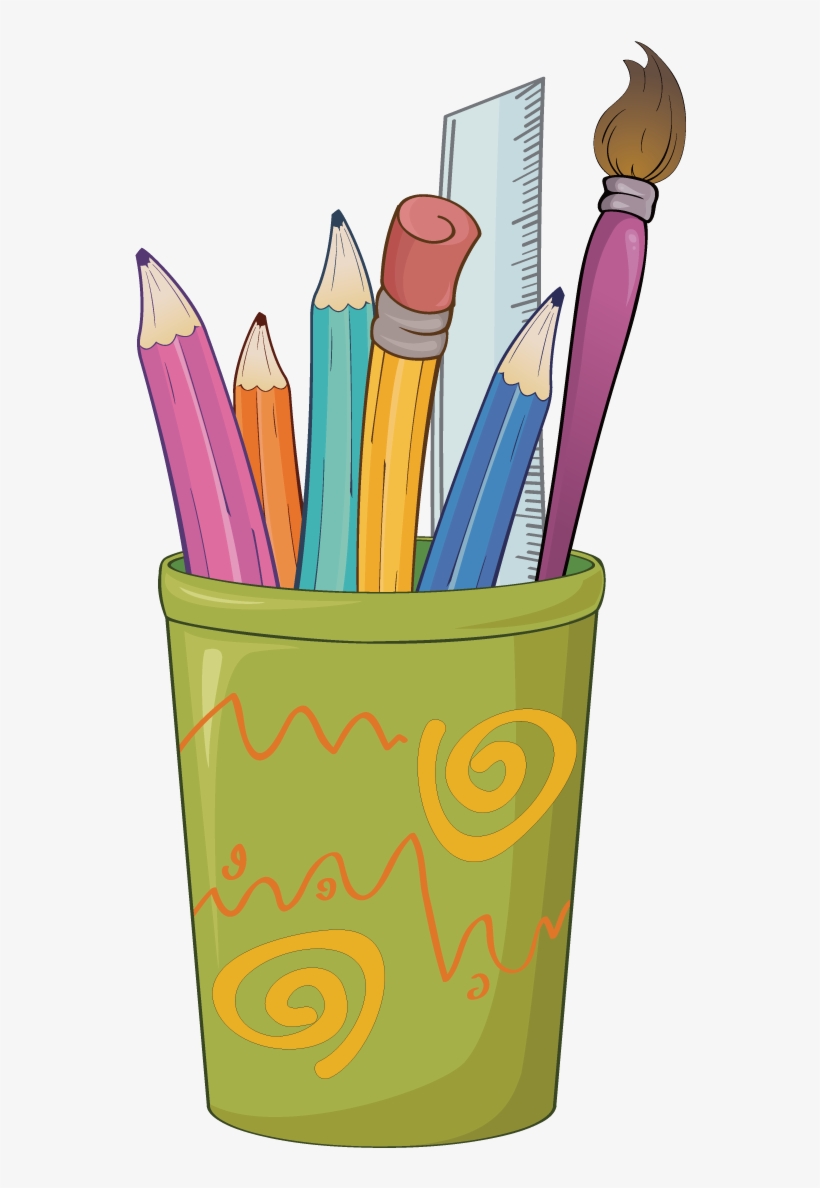 Paper Colored Pencil Drawing Clip Art.