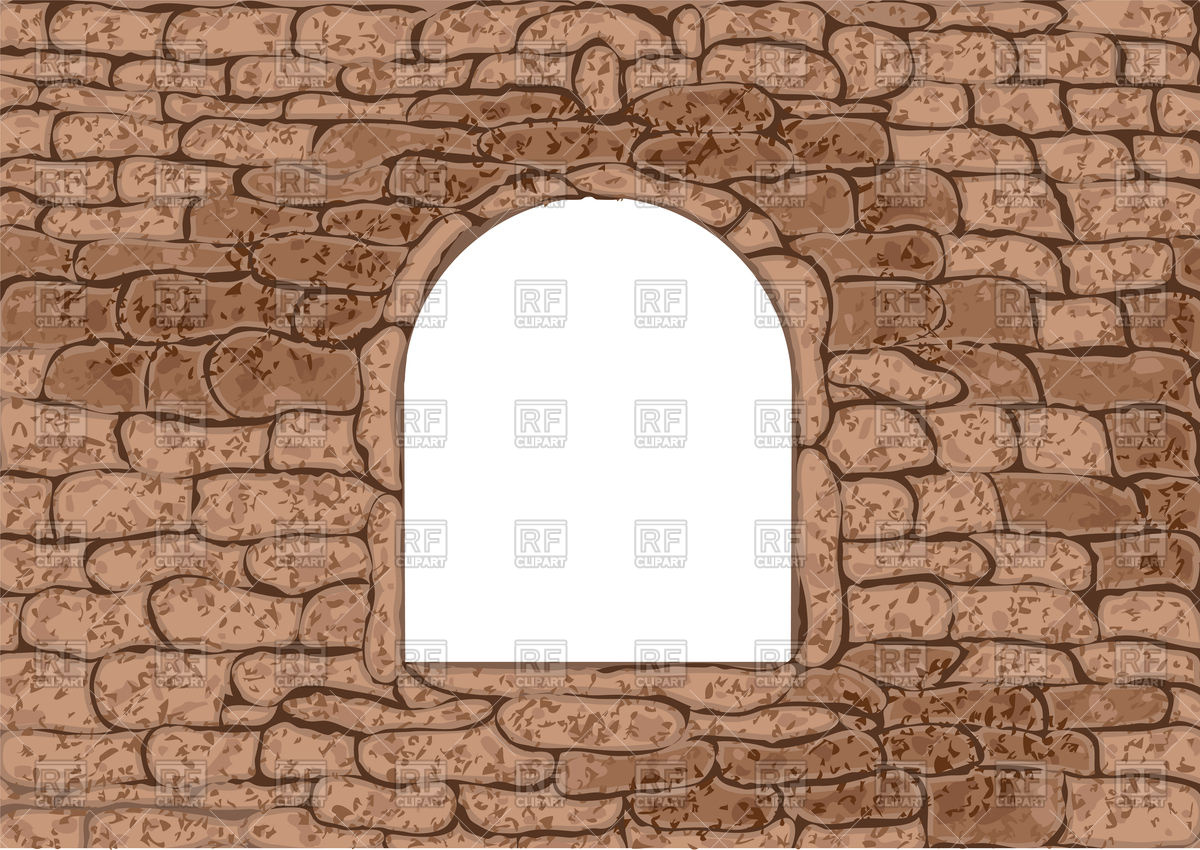 Window in stone wall Vector Image #94060.