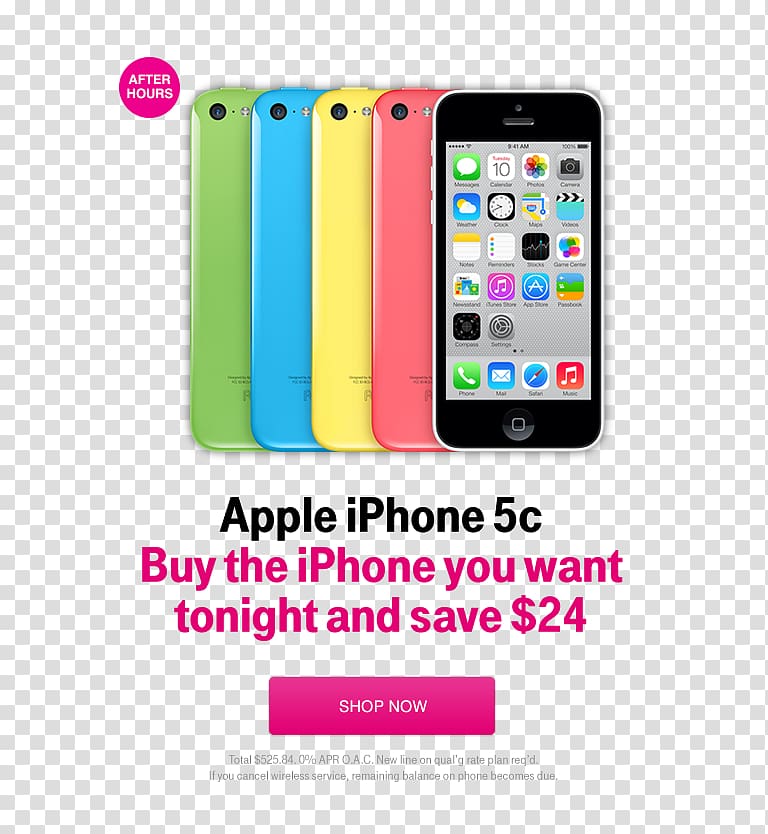 Feature phone Straight Talk Apple iPhone 5C 4G LTE 16GB.