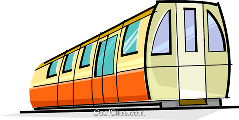 subway car Royalty Free Vector Clip Art illustration.