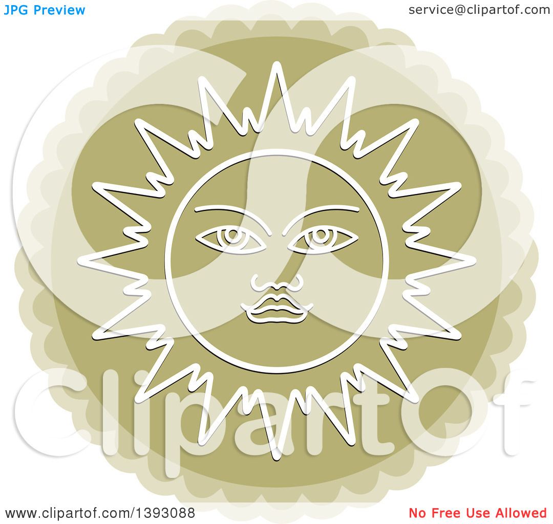 Clipart of a Sun Wheel.