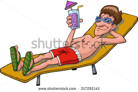 Man Beach Chair Sunbathing Stock Photos, Royalty.