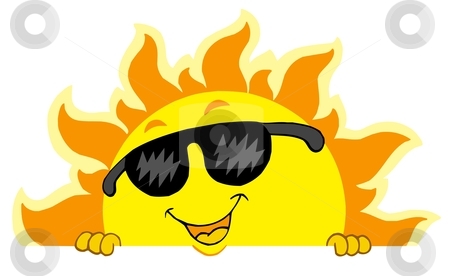 Cute Sun With Sunglasses Clipart.