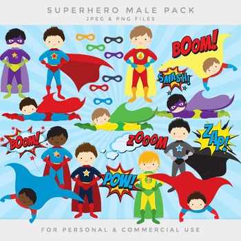 Superhero clip art.