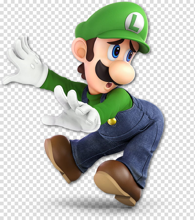 Super Smash Bros Ultimate Luigi transparent background PNG.