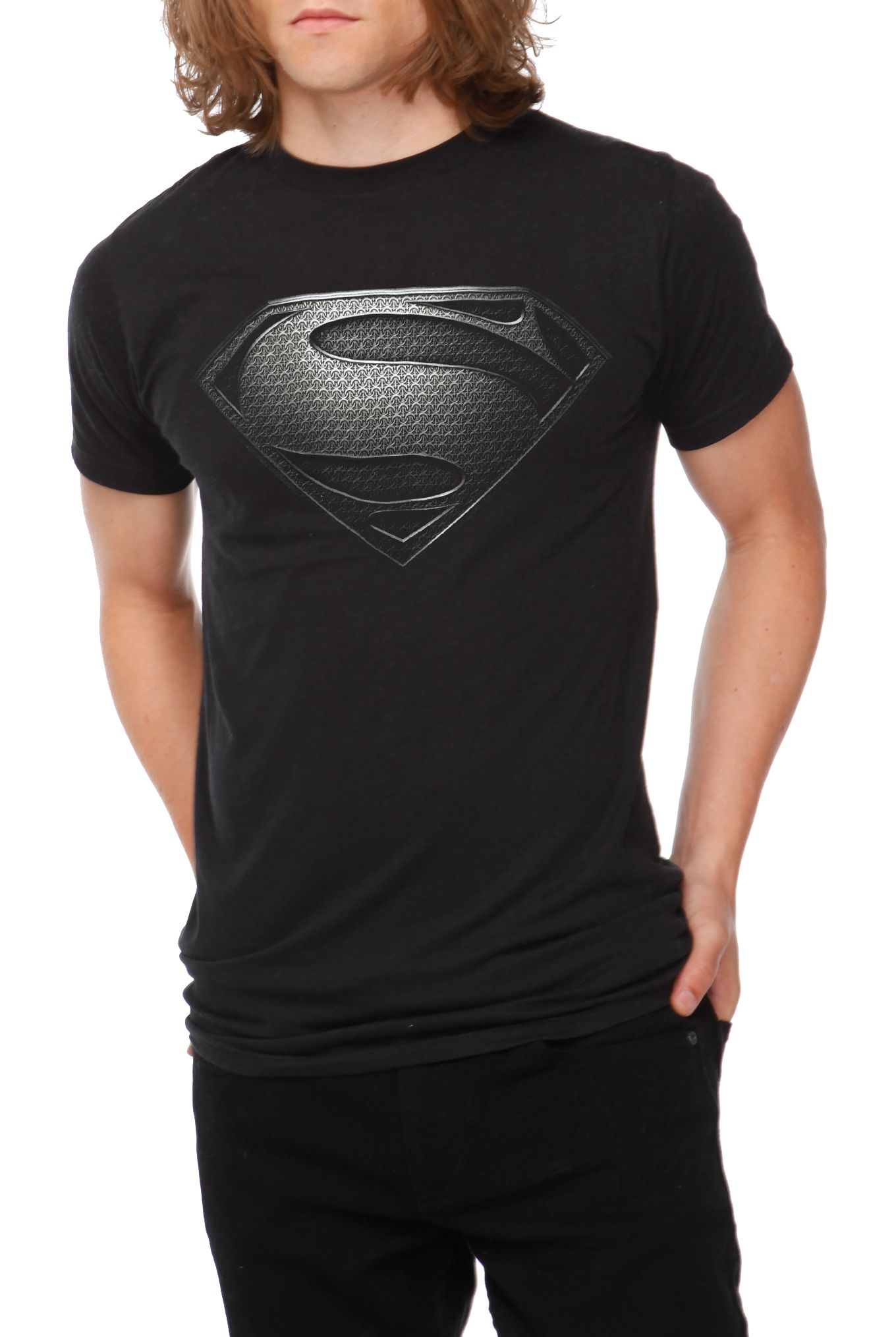 DC Comics Superman Man Of Steel Silver Logo T.