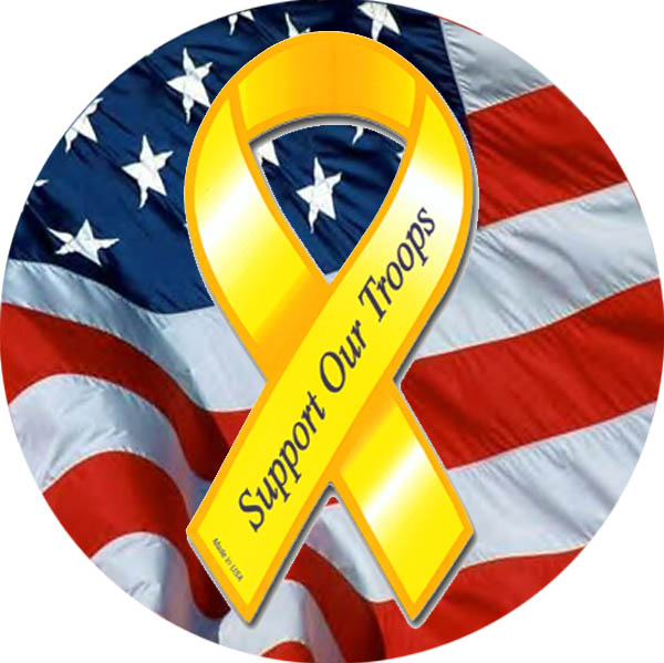 Support Our Troops Ribbon Clip Art N4 free image.