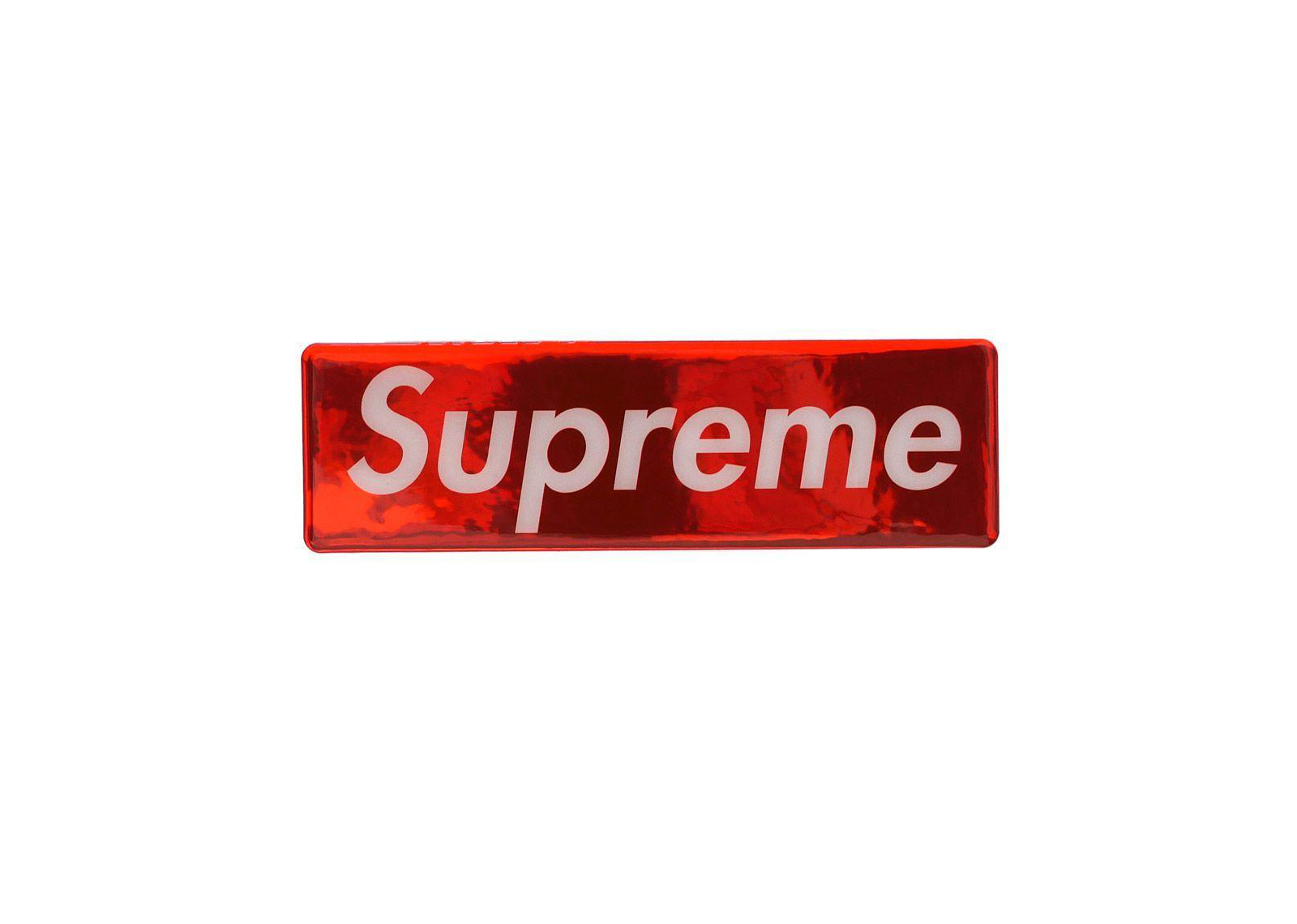 Supreme Plastic Box logo Sticker FW17 Red.