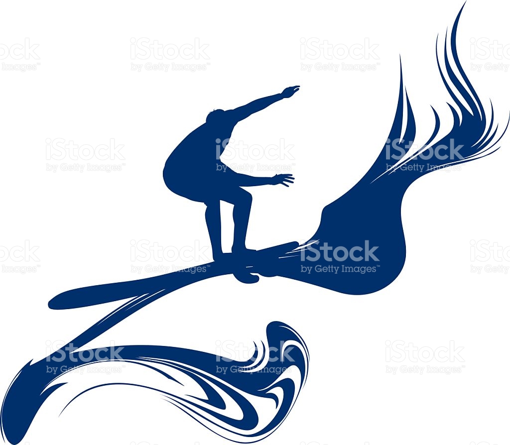 Surf Rider Riding The Pipeline Wave stock vector art 617581064.