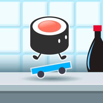 Sushi on a Skateboard.