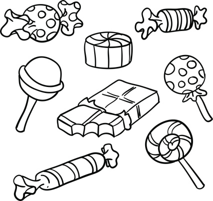 Black And White Clipart Candy.