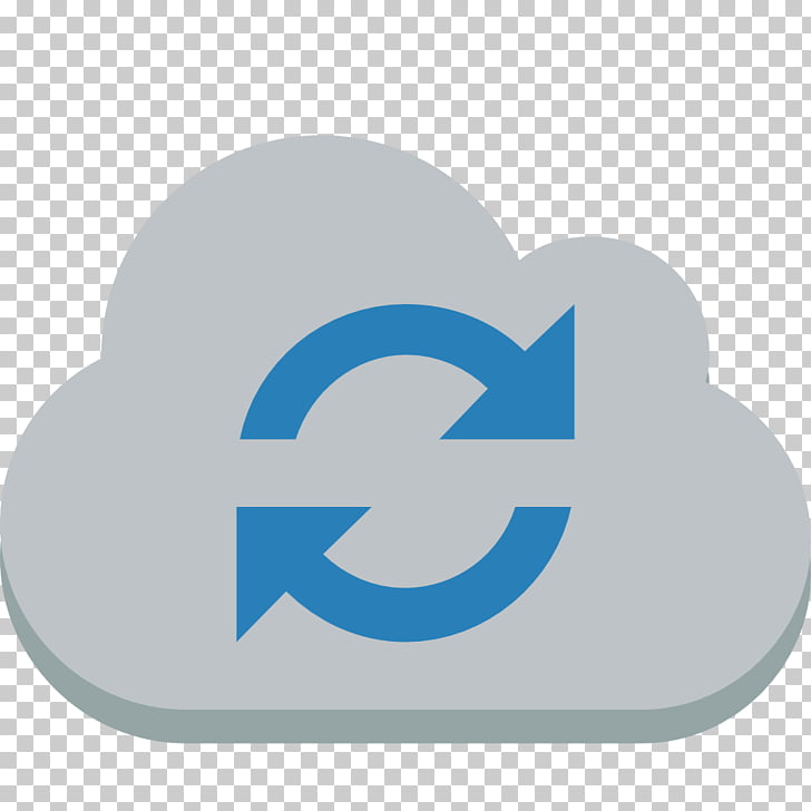 Symbol logo, Cloud sync, grey clouds illustration PNG.