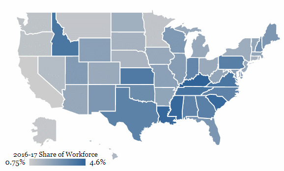 Minimum Wage Workers By State.