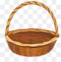 Wooden Basket PNG Images.