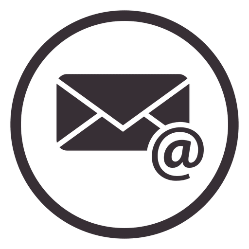 Email circle icon design.