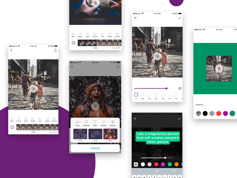 Mobile Video Editing App by Yulia Sariyeva on Dribbble.