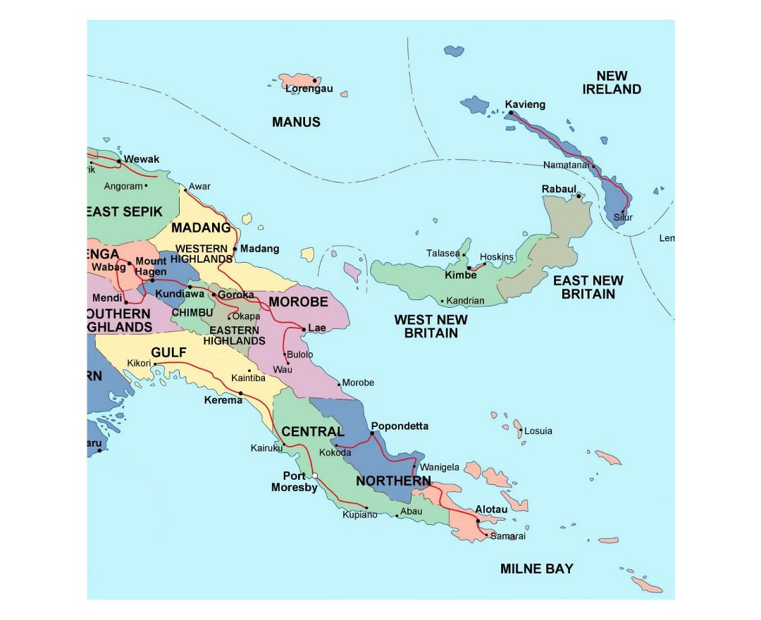 Maps of Papua New Guinea.