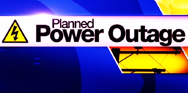 Planned Power Outage Reminder for Select Areas.