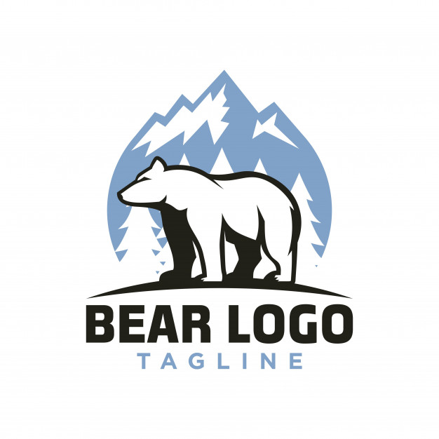 Polar bear logo Vector.