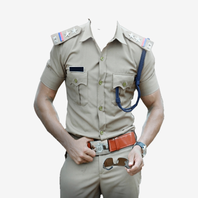 Police Frame Png Dress Design, India, Police Men, Police PNG.