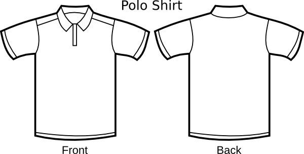 Polo Shirt Template clip art Free vector in Open office drawing.