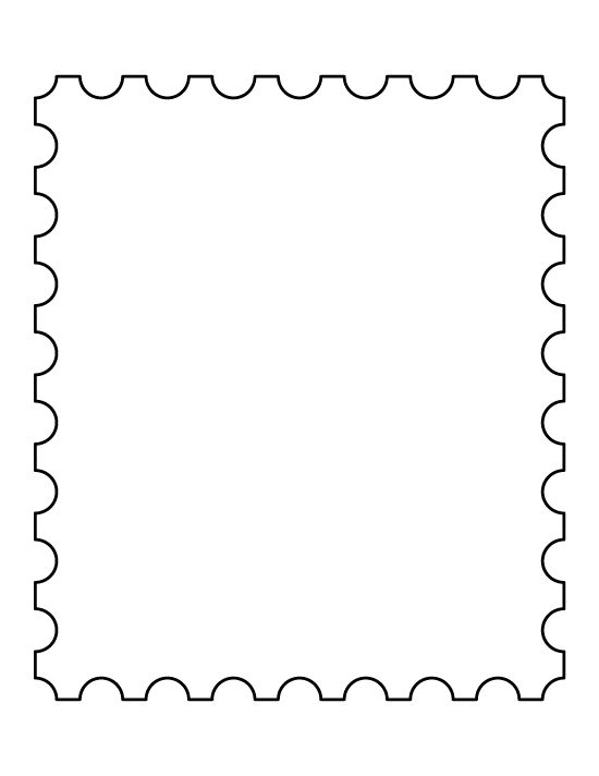 Blank Postage Stamp Clipart.