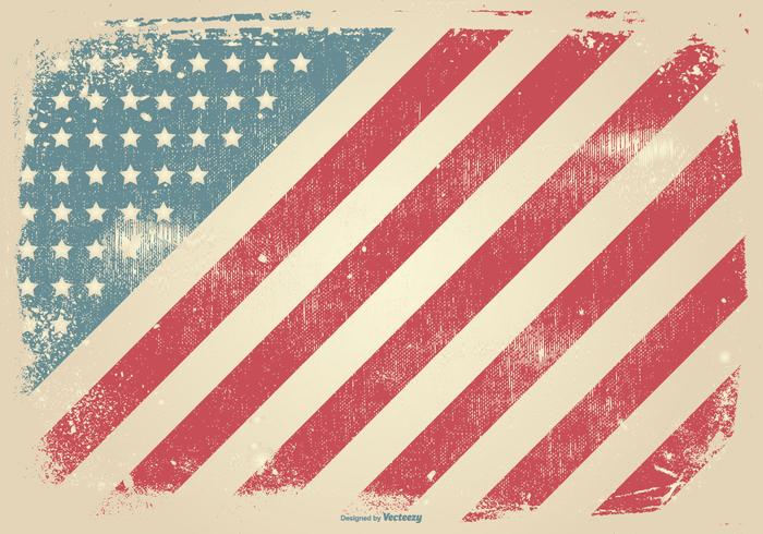 Grunge Style Patriotic Background.