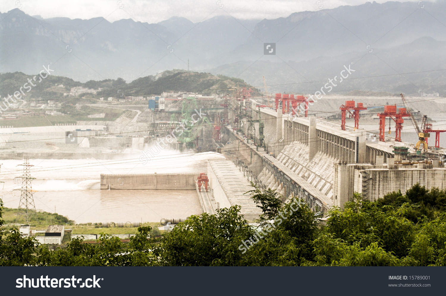 Three Gorges Dam China On Yangtze Stock Photo 15789001.